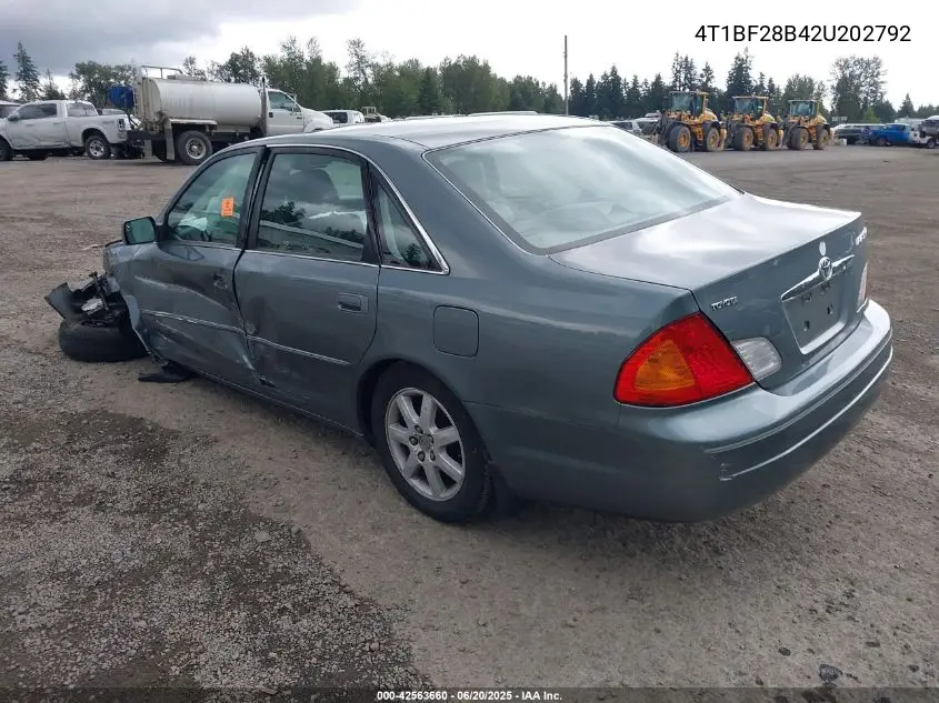2002 Toyota Avalon Xls VIN: 4T1BF28B42U202792 Lot: 42563660