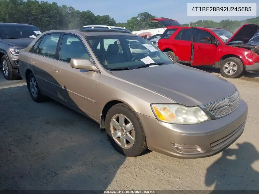2002 Toyota Avalon Xl VIN: 4T1BF28B92U245685 Lot: 42579416