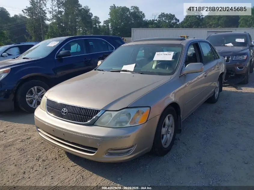 2002 Toyota Avalon Xl VIN: 4T1BF28B92U245685 Lot: 42579416