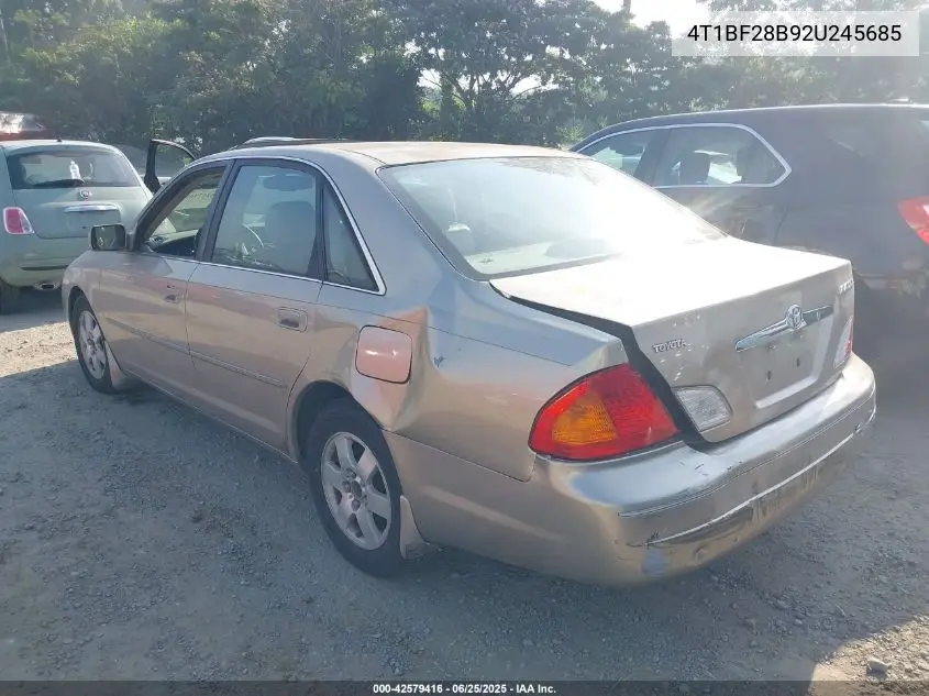 2002 Toyota Avalon Xl VIN: 4T1BF28B92U245685 Lot: 42579416