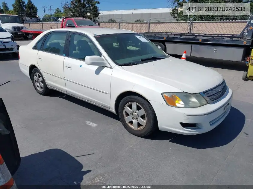 2002 Toyota Avalon Xl VIN: 4T1BF28B32U242538 Lot: 42630330