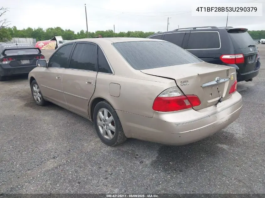 2003 Toyota Avalon Xl VIN: 4T1BF28B53U290379 Lot: 42125211
