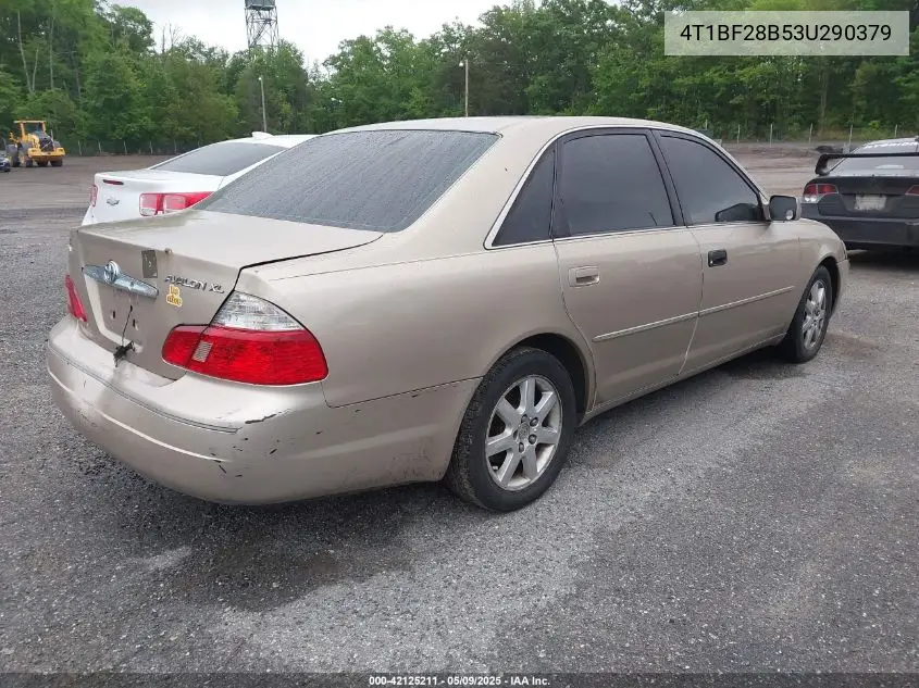 2003 Toyota Avalon Xl VIN: 4T1BF28B53U290379 Lot: 42125211