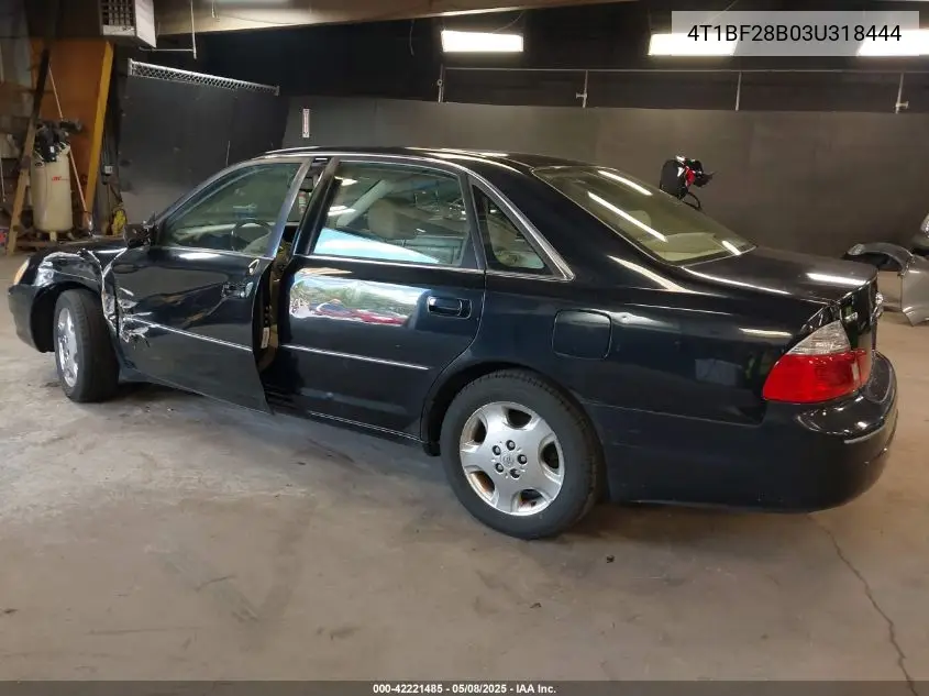 2003 Toyota Avalon Xls VIN: 4T1BF28B03U318444 Lot: 42221485