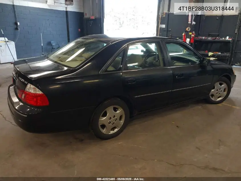 2003 Toyota Avalon Xls VIN: 4T1BF28B03U318444 Lot: 42221485