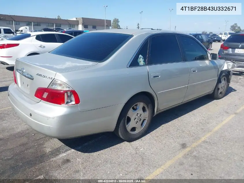 2003 Toyota Avalon Xls VIN: 4T1BF28B43U332671 Lot: 42224513