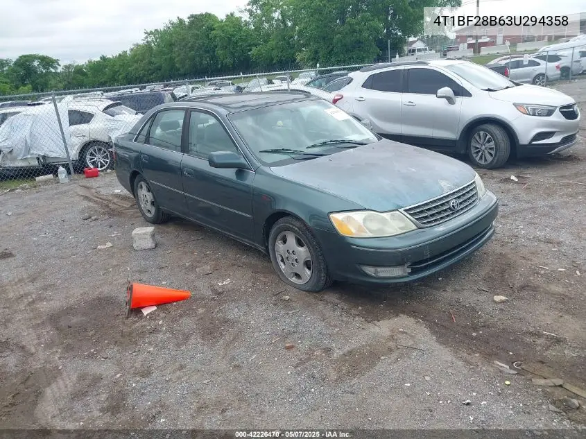 2003 Toyota Avalon Xls VIN: 4T1BF28B63U294358 Lot: 42226470