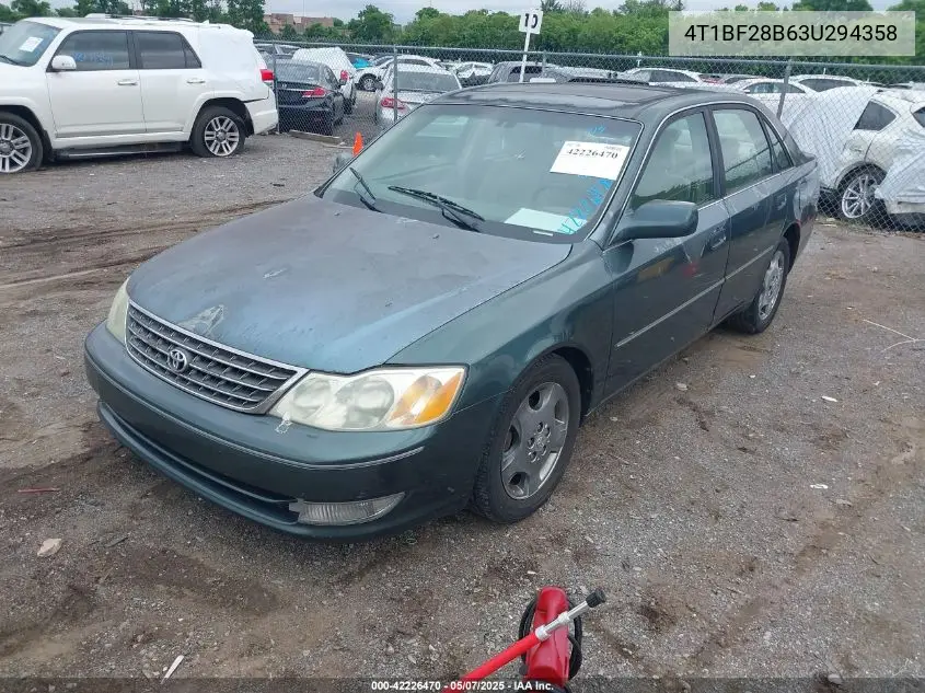 2003 Toyota Avalon Xls VIN: 4T1BF28B63U294358 Lot: 42226470