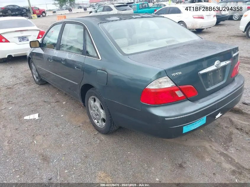 2003 Toyota Avalon Xls VIN: 4T1BF28B63U294358 Lot: 42226470