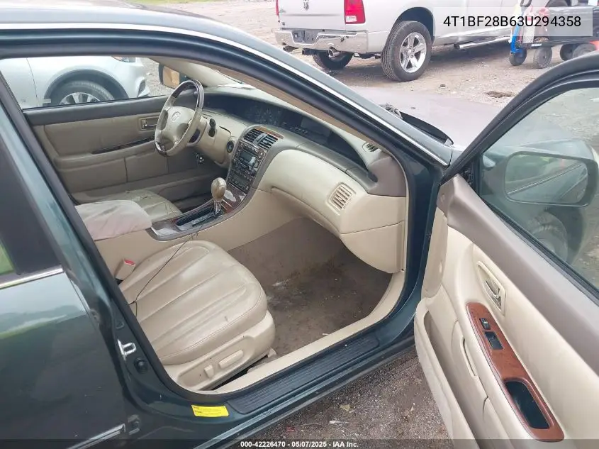 2003 Toyota Avalon Xls VIN: 4T1BF28B63U294358 Lot: 42226470