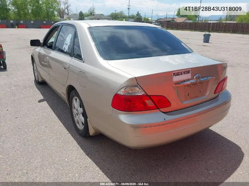2003 Toyota Avalon Xl VIN: 4T1BF28B43U318009 Lot: 42244171
