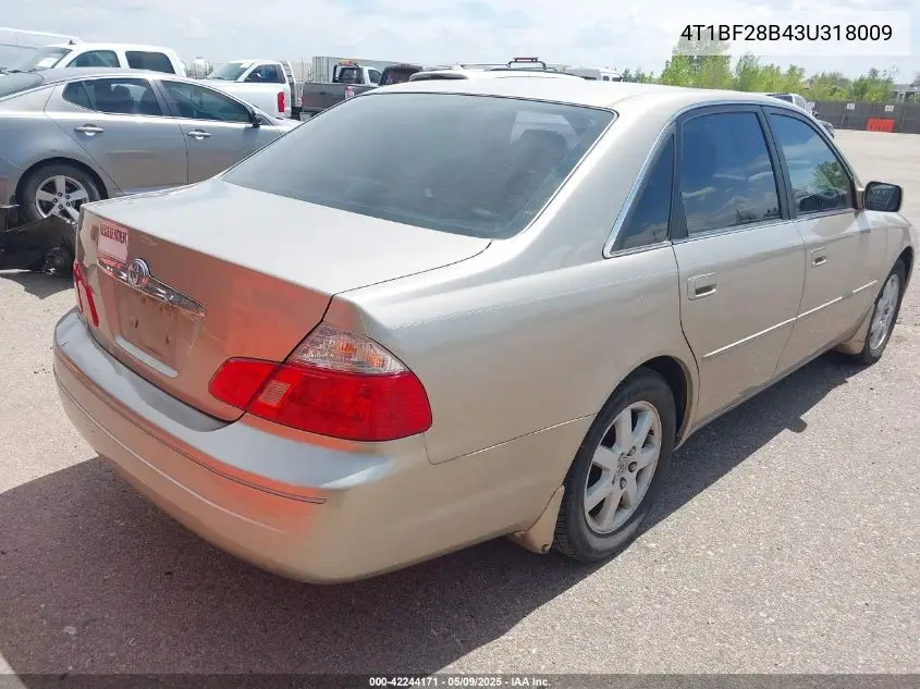 2003 Toyota Avalon Xl VIN: 4T1BF28B43U318009 Lot: 42244171