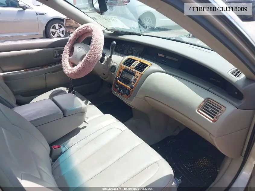 2003 Toyota Avalon Xl VIN: 4T1BF28B43U318009 Lot: 42244171
