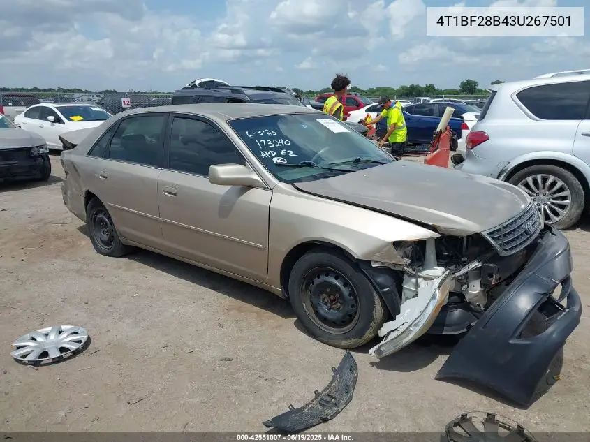 2003 Toyota Avalon Xl VIN: 4T1BF28B43U267501 Lot: 42551007