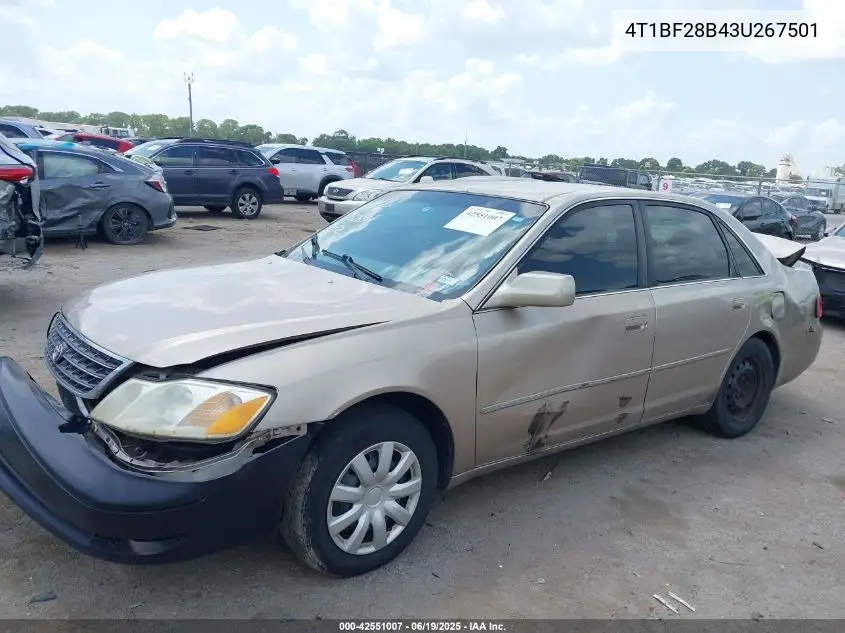 2003 Toyota Avalon Xl VIN: 4T1BF28B43U267501 Lot: 42551007