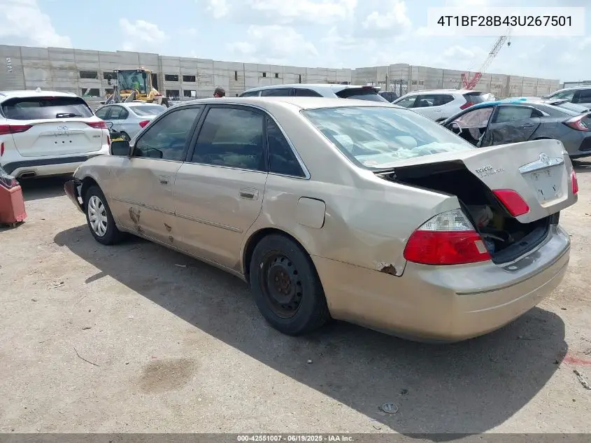 2003 Toyota Avalon Xl VIN: 4T1BF28B43U267501 Lot: 42551007