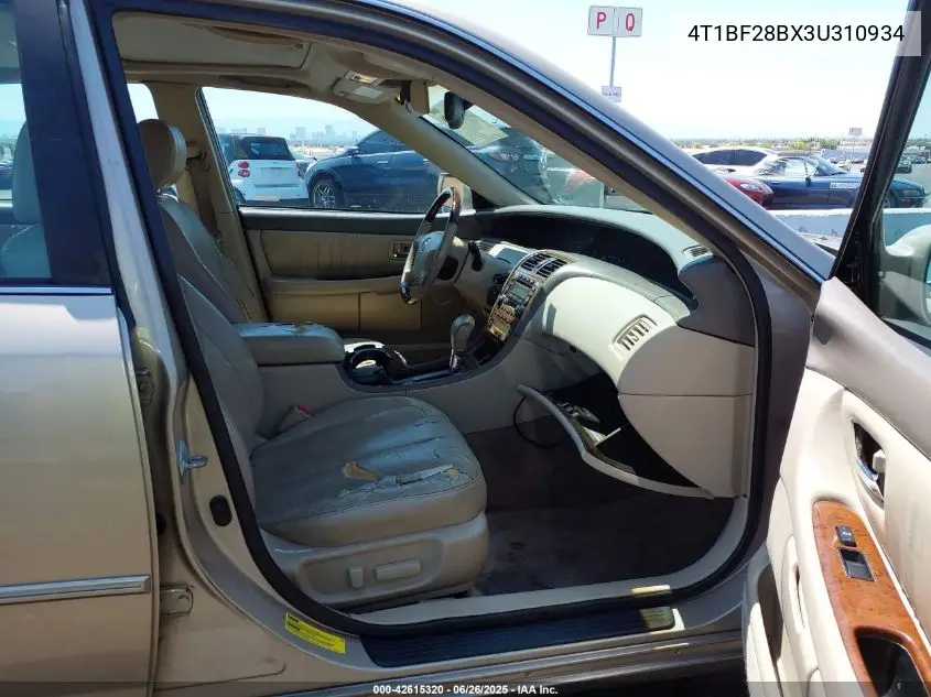 2003 Toyota Avalon Xls VIN: 4T1BF28BX3U310934 Lot: 42615320