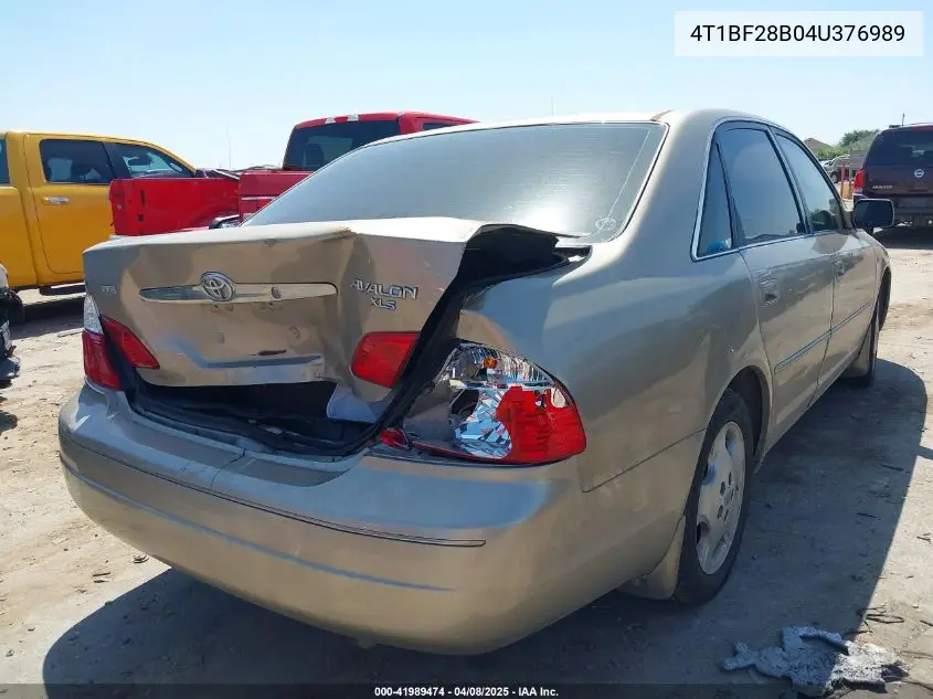 2004 Toyota Avalon Xls VIN: 4T1BF28B04U376989 Lot: 41989474