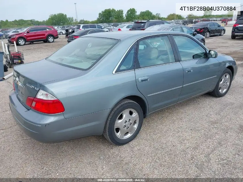 2004 Toyota Avalon Xls VIN: 4T1BF28B04U370884 Lot: 42207912