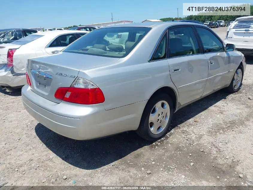 2004 Toyota Avalon Xls VIN: 4T1BF28B24U376394 Lot: 42537717