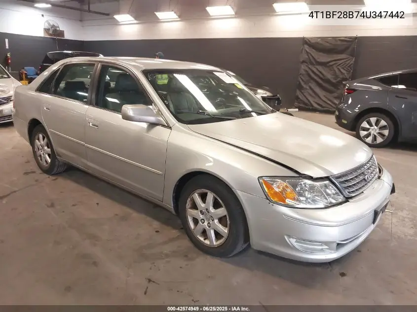 2004 Toyota Avalon Xl VIN: 4T1BF28B74U347442 Lot: 42574949