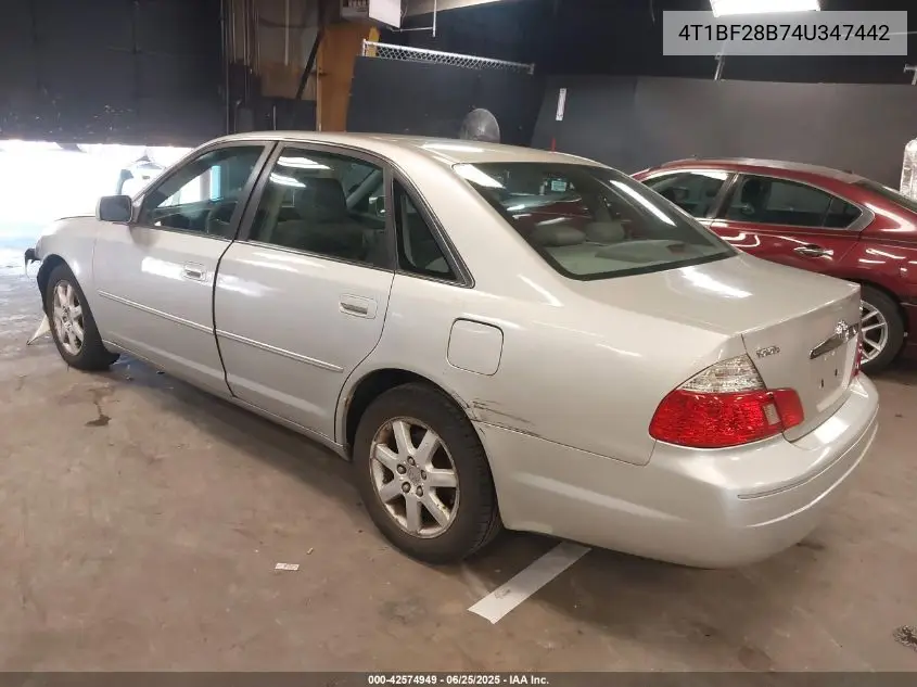 2004 Toyota Avalon Xl VIN: 4T1BF28B74U347442 Lot: 42574949