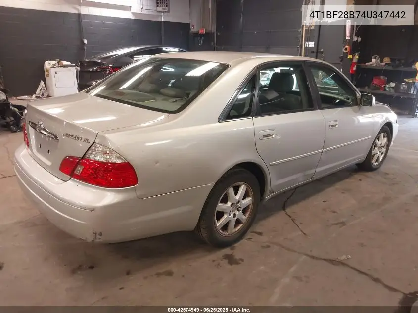 2004 Toyota Avalon Xl VIN: 4T1BF28B74U347442 Lot: 42574949