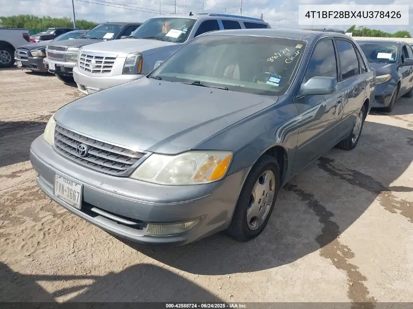 2004 Toyota Avalon Xls VIN: 4T1BF28BX4U378426 Lot: 42588724