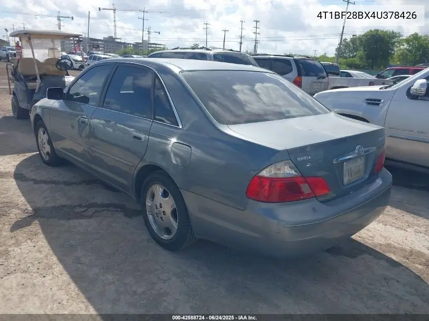 2004 Toyota Avalon Xls VIN: 4T1BF28BX4U378426 Lot: 42588724