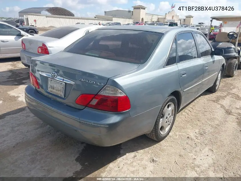 2004 Toyota Avalon Xls VIN: 4T1BF28BX4U378426 Lot: 42588724