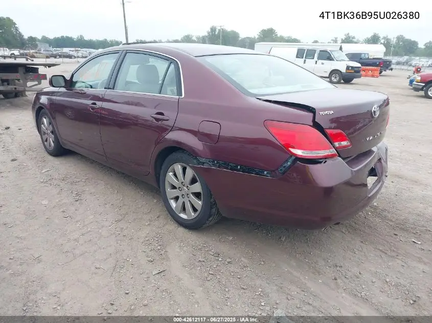 2005 Toyota Avalon Xls VIN: 4T1BK36B95U026380 Lot: 42612117