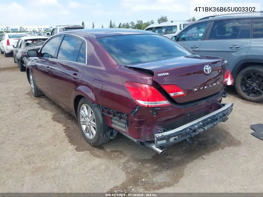 2005 Toyota Avalon Limited VIN: 4T1BK36B65U003302 Lot: 42783978