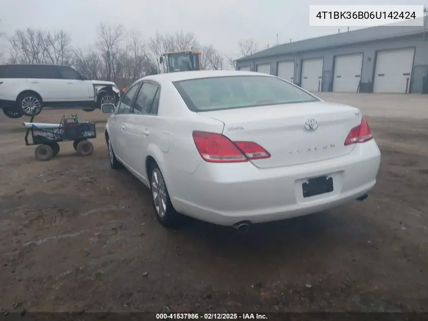 2006 Toyota Avalon Xls VIN: 4T1BK36B06U142424 Lot: 41537986
