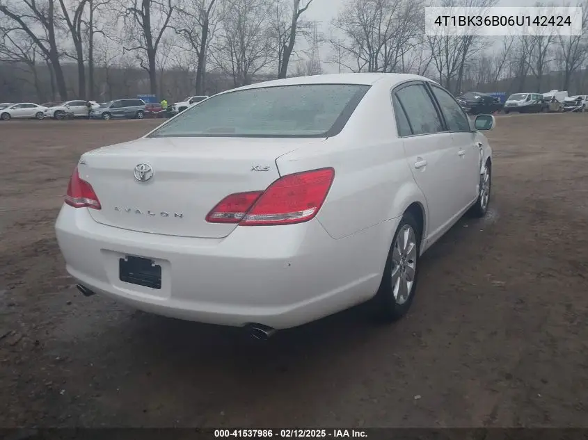 2006 Toyota Avalon Xls VIN: 4T1BK36B06U142424 Lot: 41537986