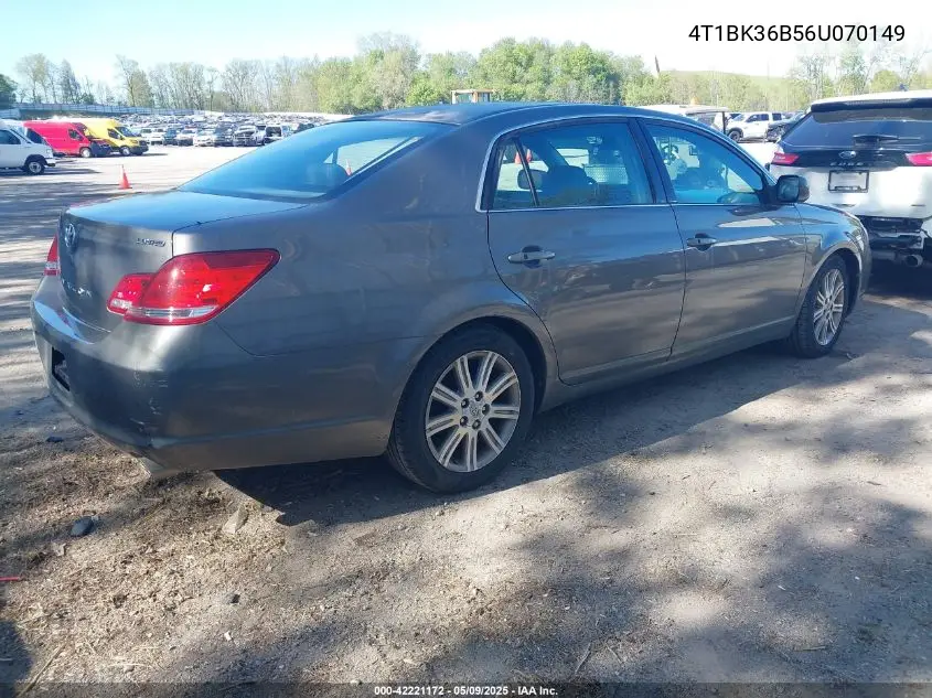 2006 Toyota Avalon Limited VIN: 4T1BK36B56U070149 Lot: 42221172