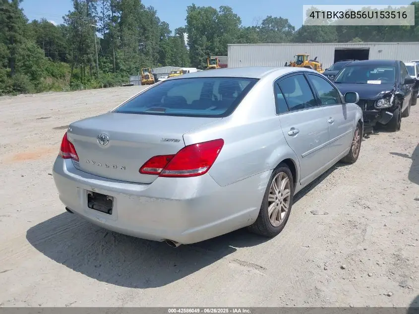 2006 Toyota Avalon Limited/Touring/Xl/Xls VIN: 4T1BK36B56U153516 Lot: 42586049