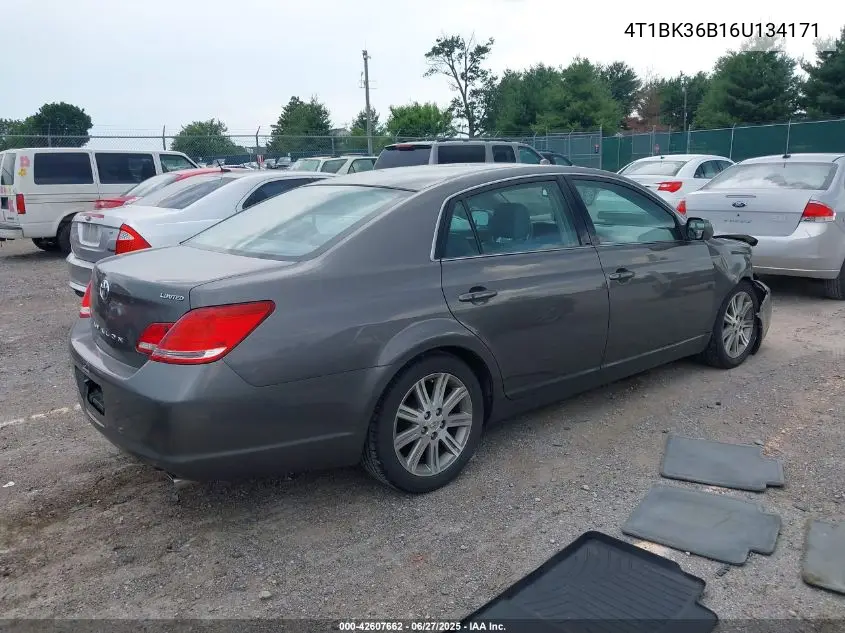 2006 Toyota Avalon Limited VIN: 4T1BK36B16U134171 Lot: 42607662