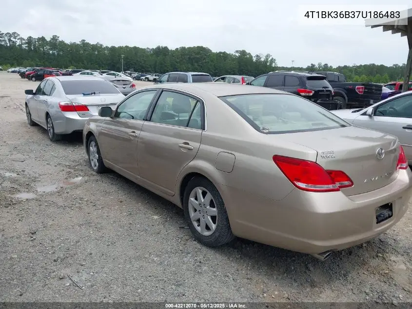 2007 Toyota Avalon Xl/Xls/Touring/Limited VIN: 4T1BK36B37U186483 Lot: 42212070