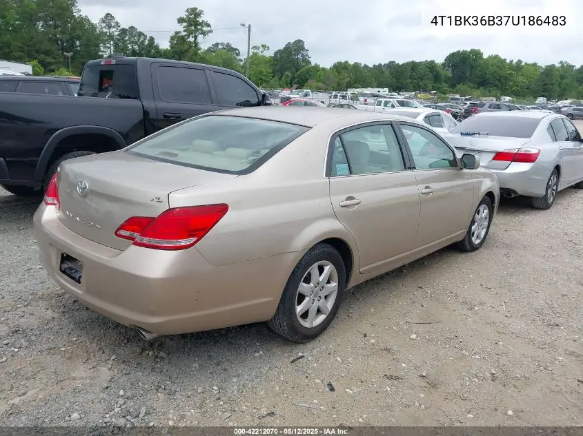 2007 Toyota Avalon Xl/Xls/Touring/Limited VIN: 4T1BK36B37U186483 Lot: 42212070