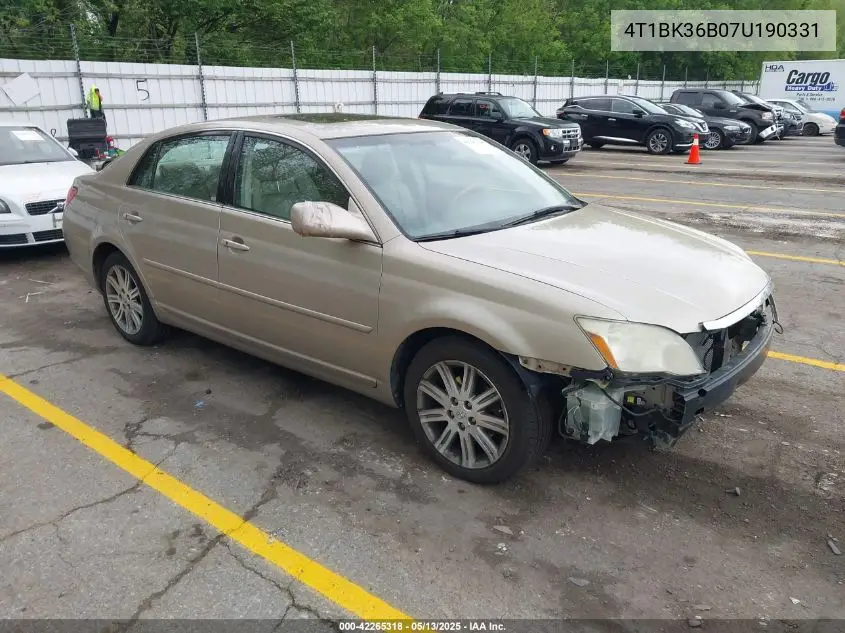 2007 Toyota Avalon Limited VIN: 4T1BK36B07U190331 Lot: 42265318