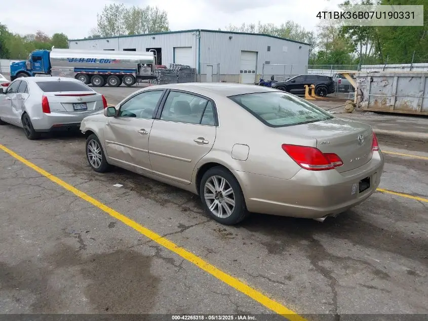 2007 Toyota Avalon Limited VIN: 4T1BK36B07U190331 Lot: 42265318