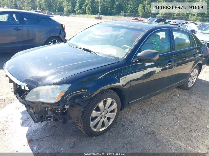 2007 Toyota Avalon Xls VIN: 4T1BK36B97U191669 Lot: 42760133