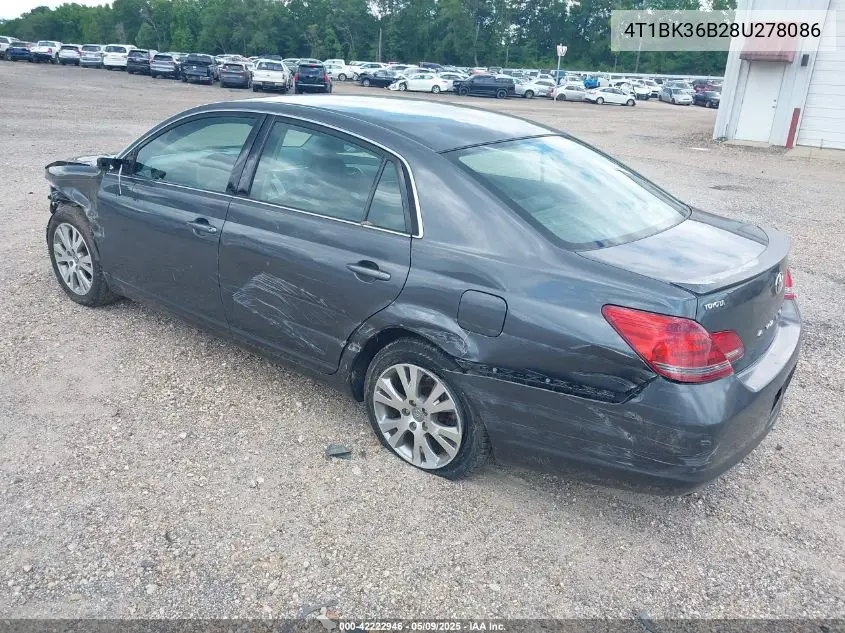 2008 Toyota Avalon Touring VIN: 4T1BK36B28U278086 Lot: 42222946