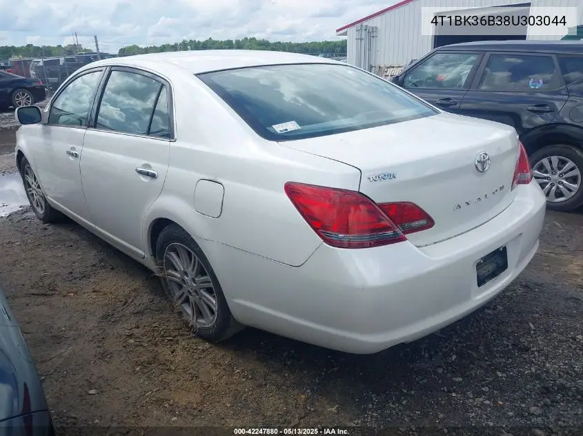 2008 Toyota Avalon Limited VIN: 4T1BK36B38U303044 Lot: 42247880