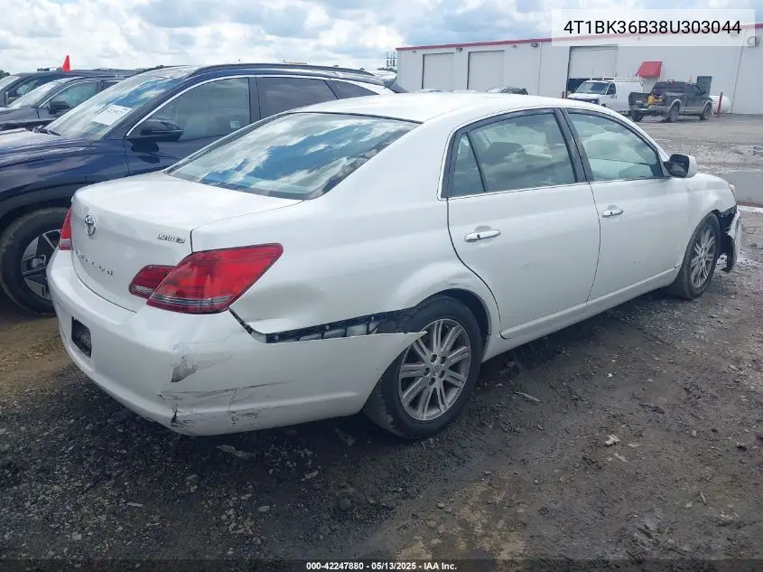 2008 Toyota Avalon Limited VIN: 4T1BK36B38U303044 Lot: 42247880