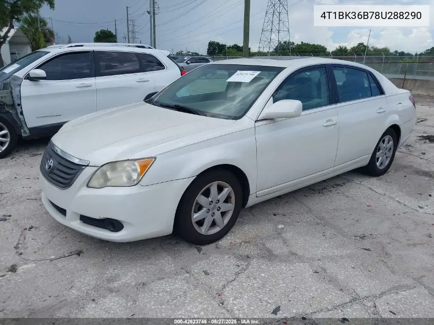 2008 Toyota Avalon Xl VIN: 4T1BK36B78U288290 Lot: 42623746