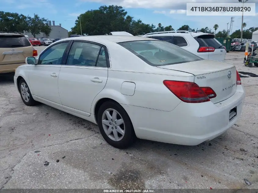 2008 Toyota Avalon Xl VIN: 4T1BK36B78U288290 Lot: 42623746