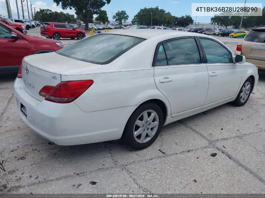 2008 Toyota Avalon Xl VIN: 4T1BK36B78U288290 Lot: 42623746