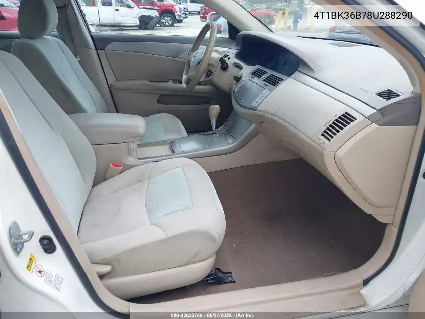2008 Toyota Avalon Xl VIN: 4T1BK36B78U288290 Lot: 42623746