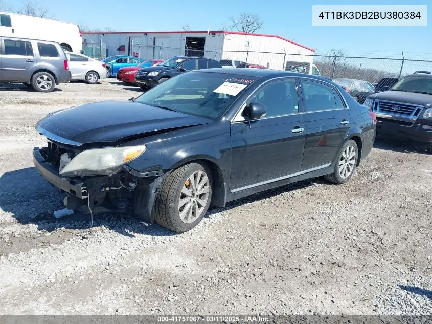 2011 Toyota Avalon Limited VIN: 4T1BK3DB2BU380384 Lot: 41757067